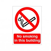 Rainbow PRS 06 No Smoking in this Building Sign - 150mm x 200mm