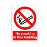 Rainbow PRS 06 No Smoking in this Building Sign - 150mm x 200mm