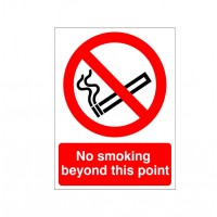 Rainbow PRS 07 No Smoking Beyond This Point Sign - 150mm x 200mm
