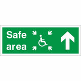 rainbow fer08l refuge safe area arrow up sign