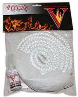 Vitcas White Stove Rope Seal and Glue Kit 6mm x 2m