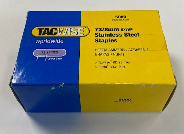 Tacwise 73/8mm Stainless Steel Staples Box of 5000