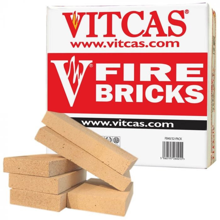 Vitcas Fire Bricks for Stoves and Fireplaces Pack of 6
