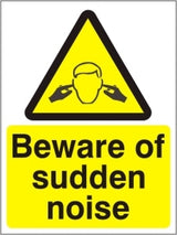 Rainbow Wag25W Beware Of Suddent Noise Sign