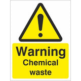 rainbow wag105w warning chemical waste sign