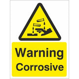 rainbow wag22w warning corrosive sign