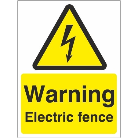 Rainbow Wae25W Warning Electric Fence Sign