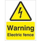 Rainbow Wae25W Warning Electric Fence Sign