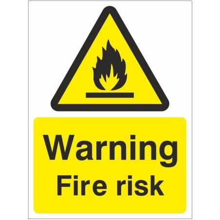 Rainbow Wag96W Warning Fire Risk Sign