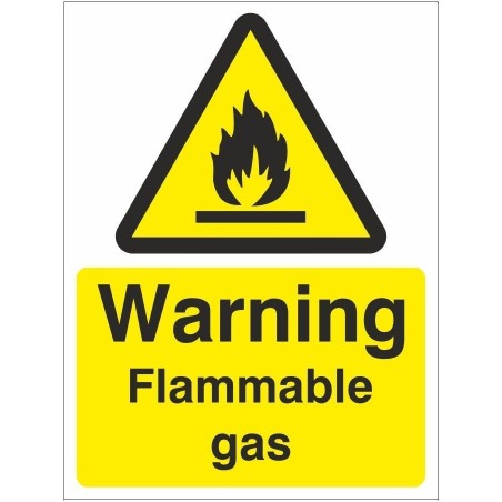 rainbow wag56w warning flammable gas sign
