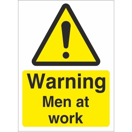 rainbow wac05d warning men at work sign
