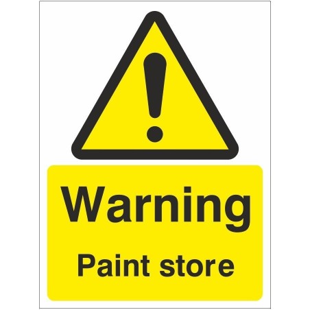 rainbow wag103w warning paint store sign