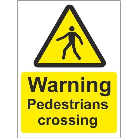rainbow wac26b warning pedestrians crossing sign