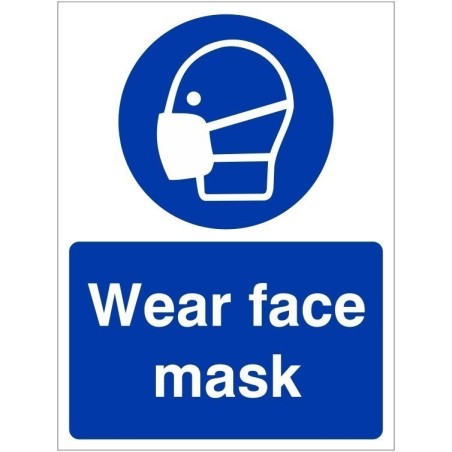 rainbow map17w wear face mask sign