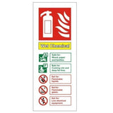 rainbow fi 10n wet chemical fire extinguisher identification sign