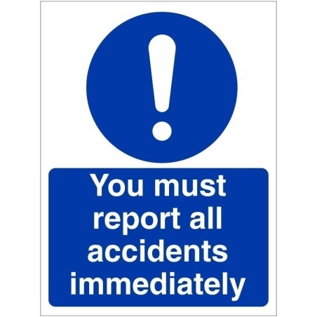 rainbow you must report all accidents immediately sign